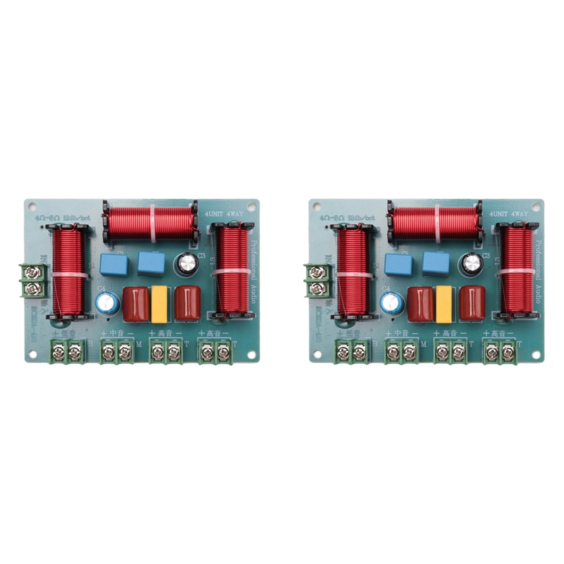 Home Cinema Complet - 2X 200W Speaker Crossover Double Treble+Midrange+Bass