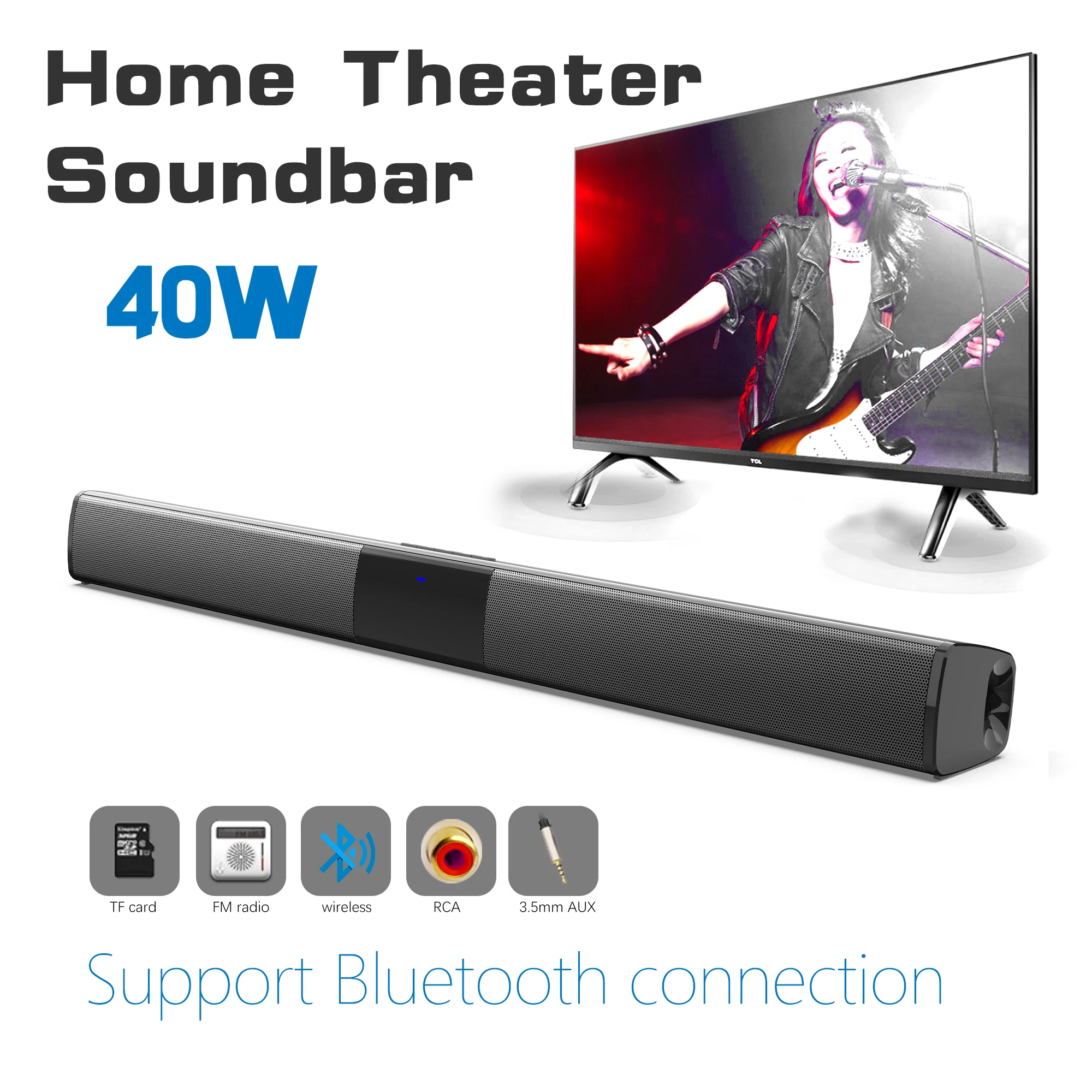 Home Cinema Complet - 40W High Power Soundbar for TV