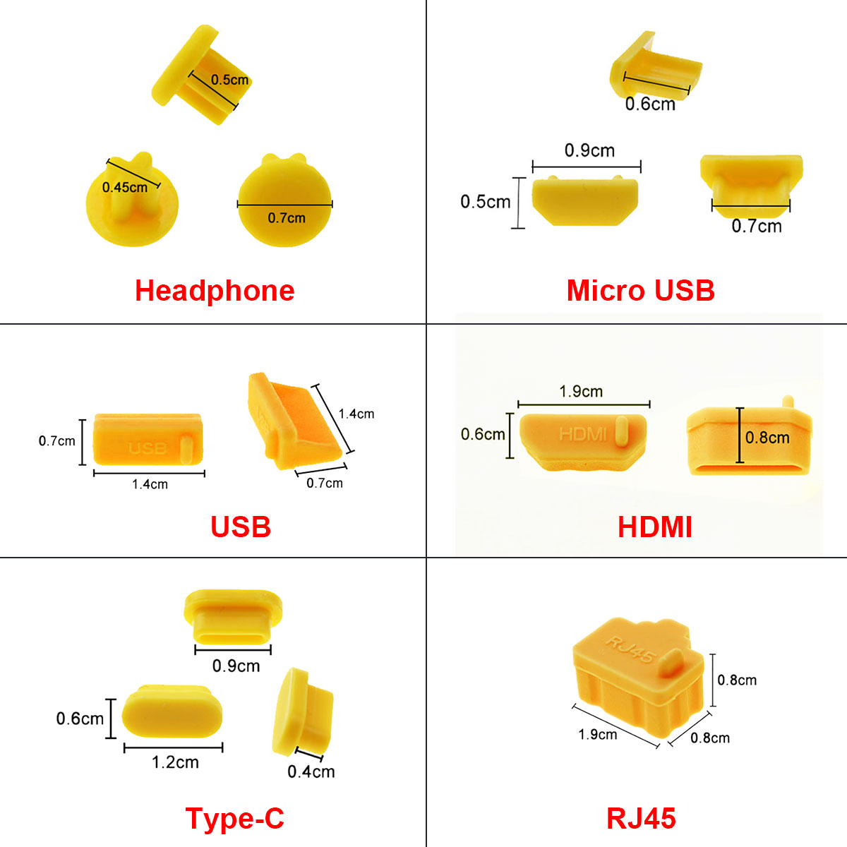 JCD 10pcs Silicone Type-C Micr - Home Cinema Usb 评论和价格