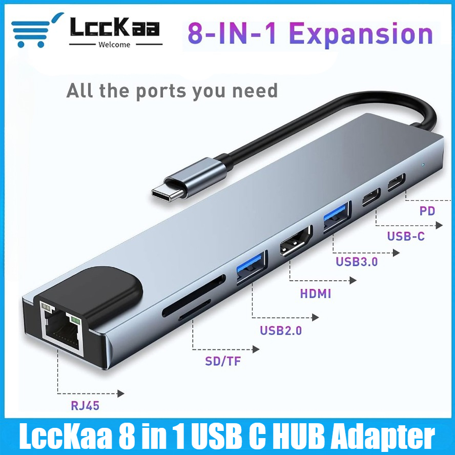 USB C Hub 8/7 in 1 4K HDMI Ada - Home Cinema Usb 评论和价格