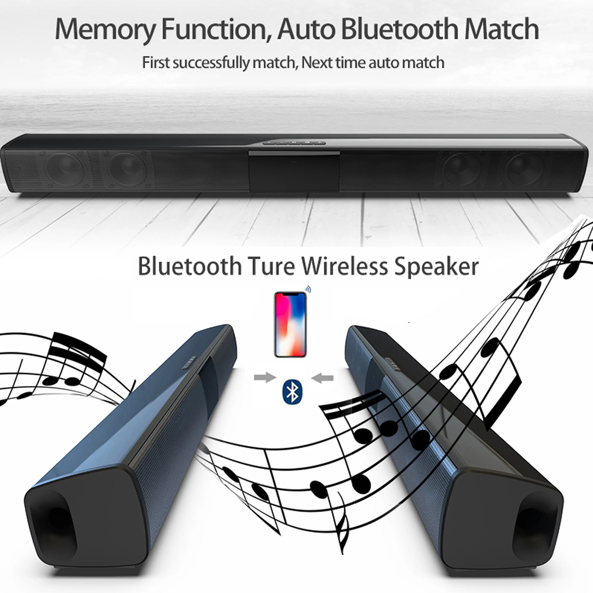 40W High Power Soundbar for TV - Home Cinema Complet 评论和价格