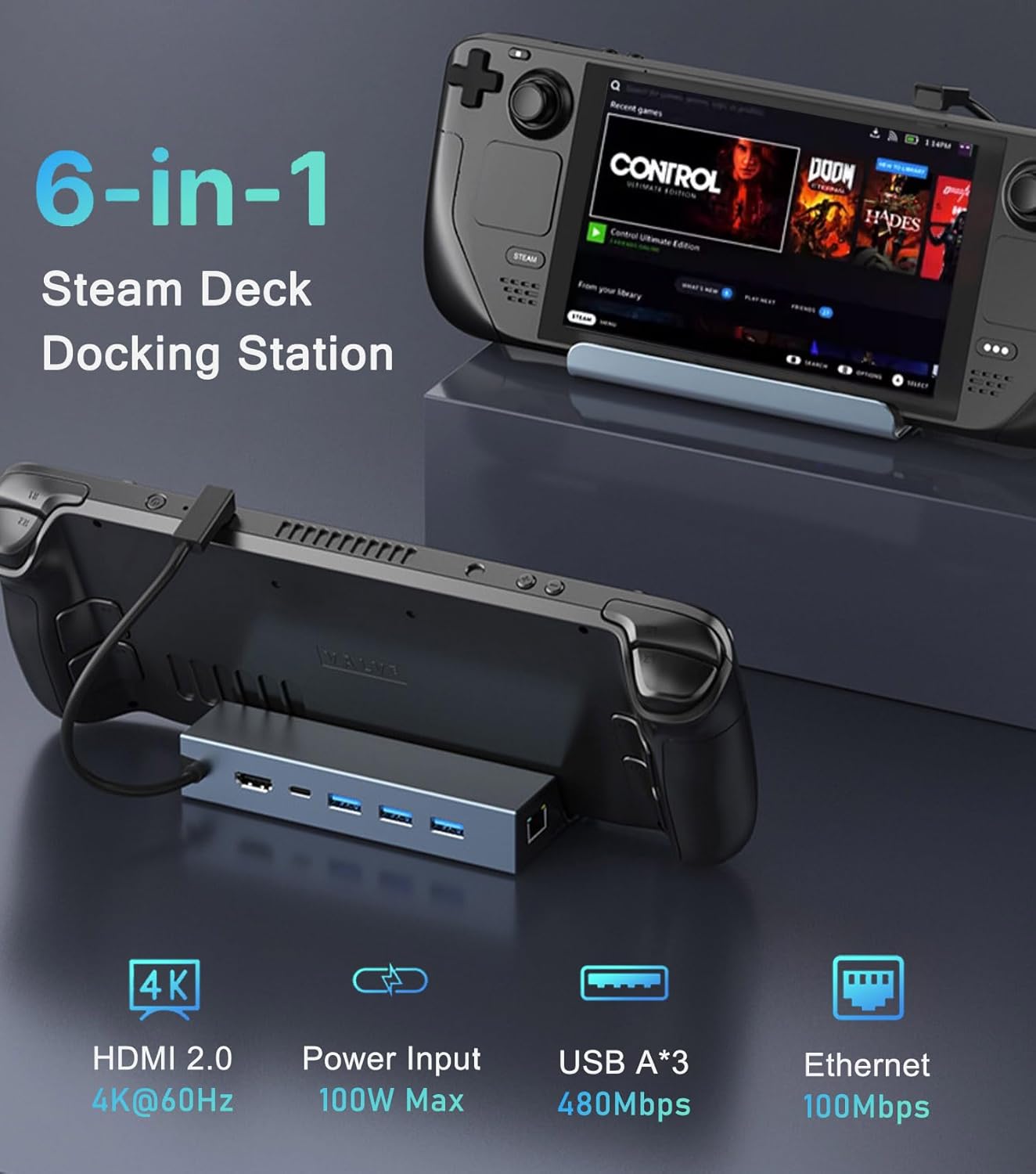 6 in 1 Docking Station for Ste - Home Cinema Usb 评论和价格