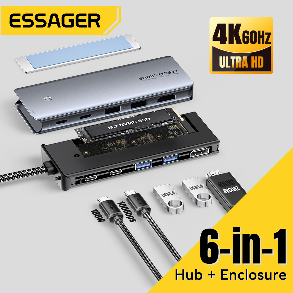 Essager USB C Hub With M.2 SSD - Home Cinema Usb 评论和价格